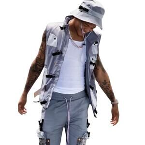 The Hideout Clothing x YK Osiris YK Tech Utility Puffer Vest, Size XXL MSRP $100